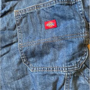 dickies denim overalls